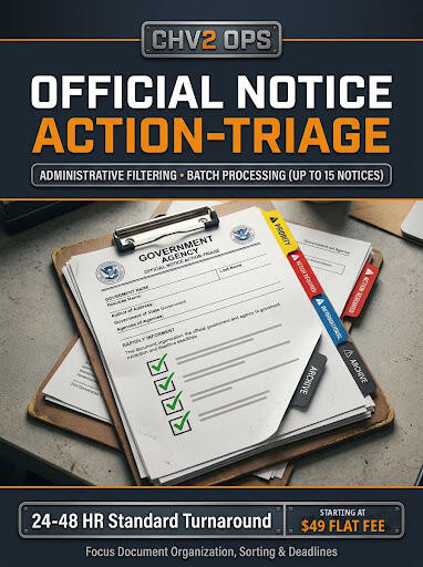Official Notice Action-Triage